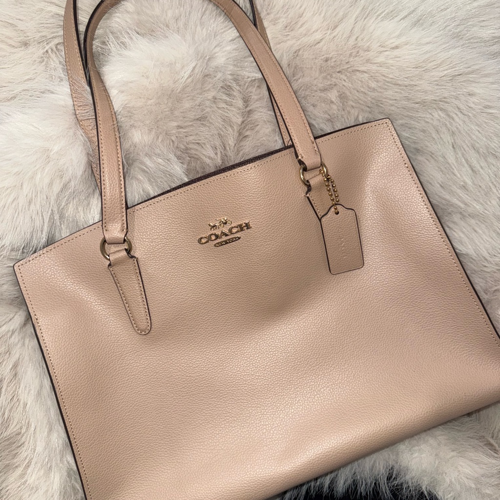 Coach Light Tan Leather Tote